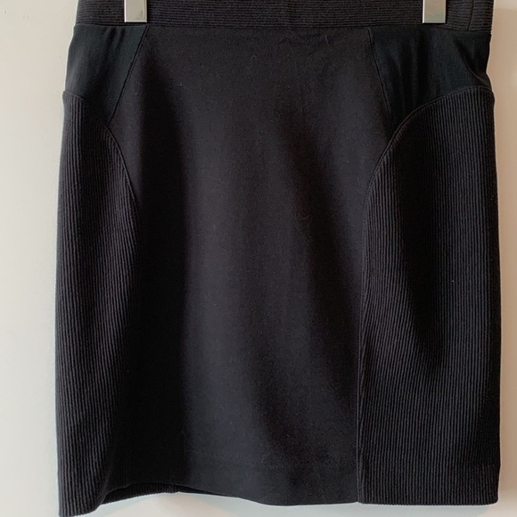 NEW! Madewell Black Ribbed Mini Skirt Size Small NWT - Picture 7 of 15